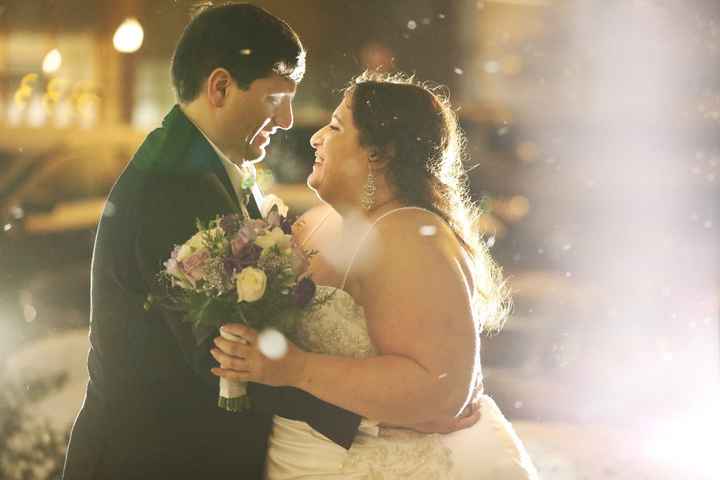 After the ceremony (and yes, it was freezing!)