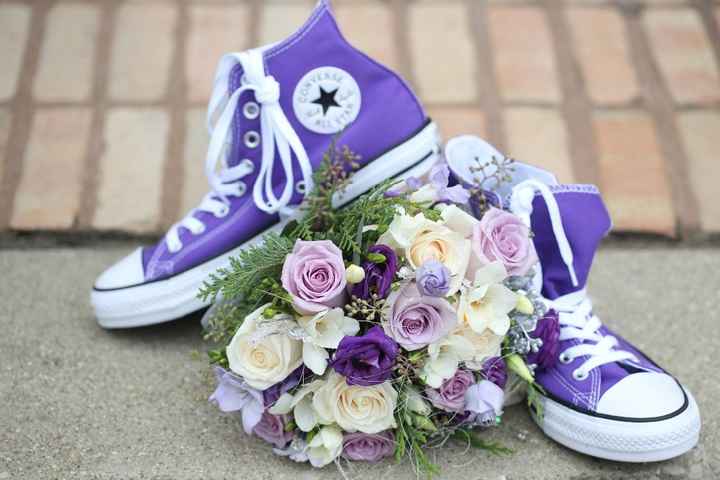 Shoes and bouquet!