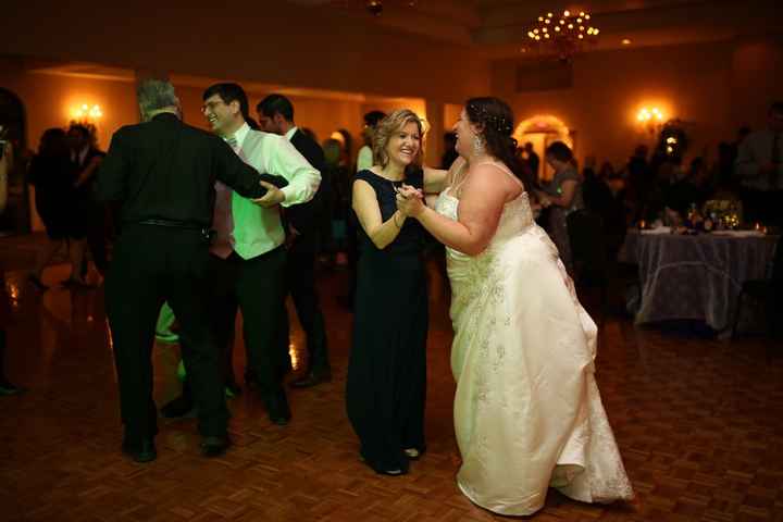 We cut in on DH's parents dancing, and they played along. 