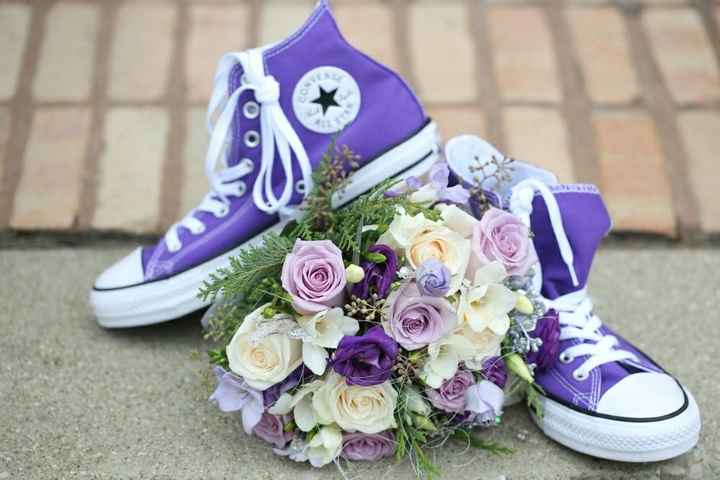 Purple bridal bouquet - 1