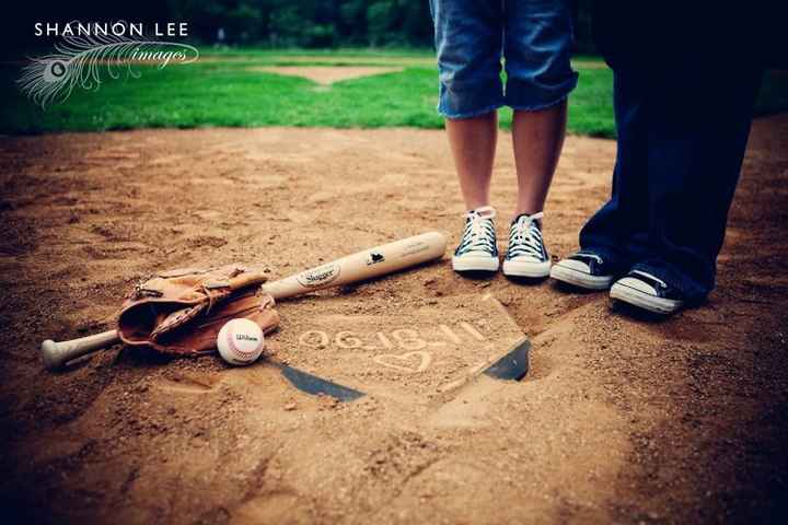 Baseball engagement pics!