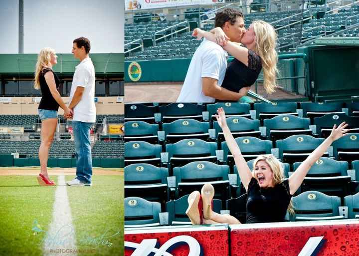 Baseball engagement pics!