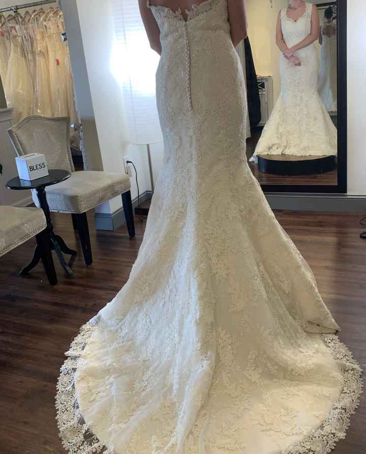 wedding dress too long in front