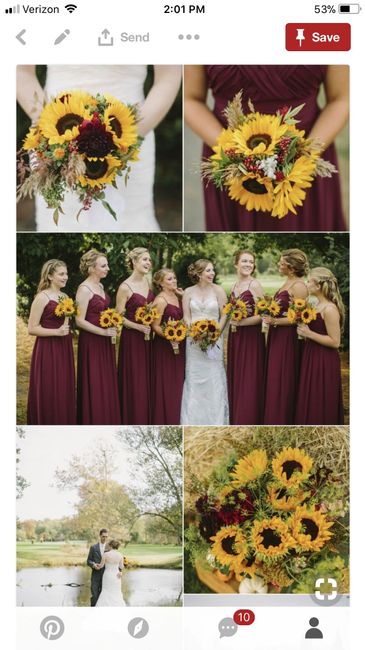 What colors go with sunflowers 6