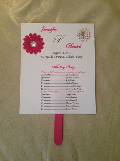 Wedding Program as Fans?