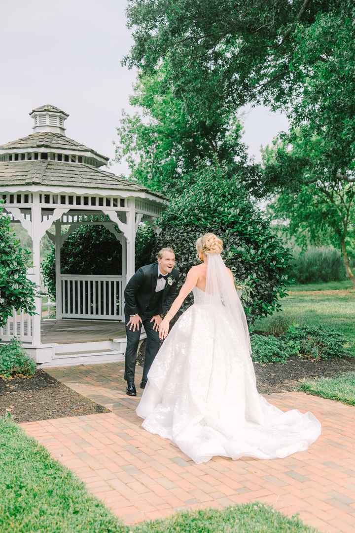 First look with my handsome groom! 