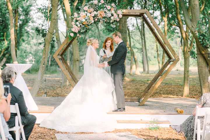 We made the ceremony personal... acoustic guitar, sage, crystals, and we honored our spirituality.