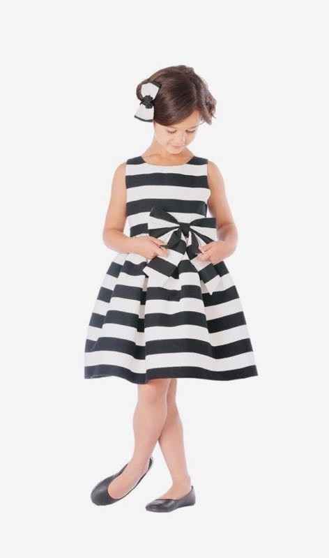 Black and white striped tablecloth