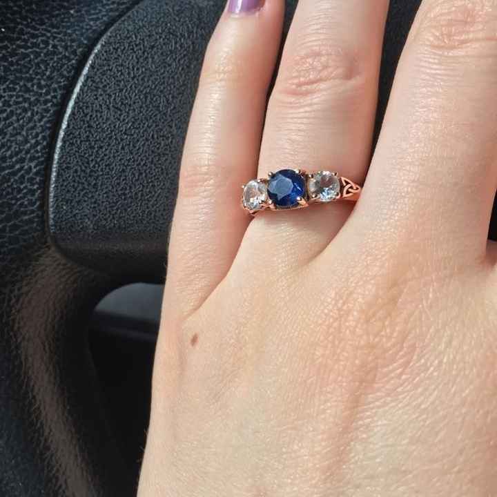 Tried to revive an old thread, but it wouldn't post...so Show me your nontraditional engagement ring
