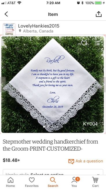 Gift for step mother of the groom 1