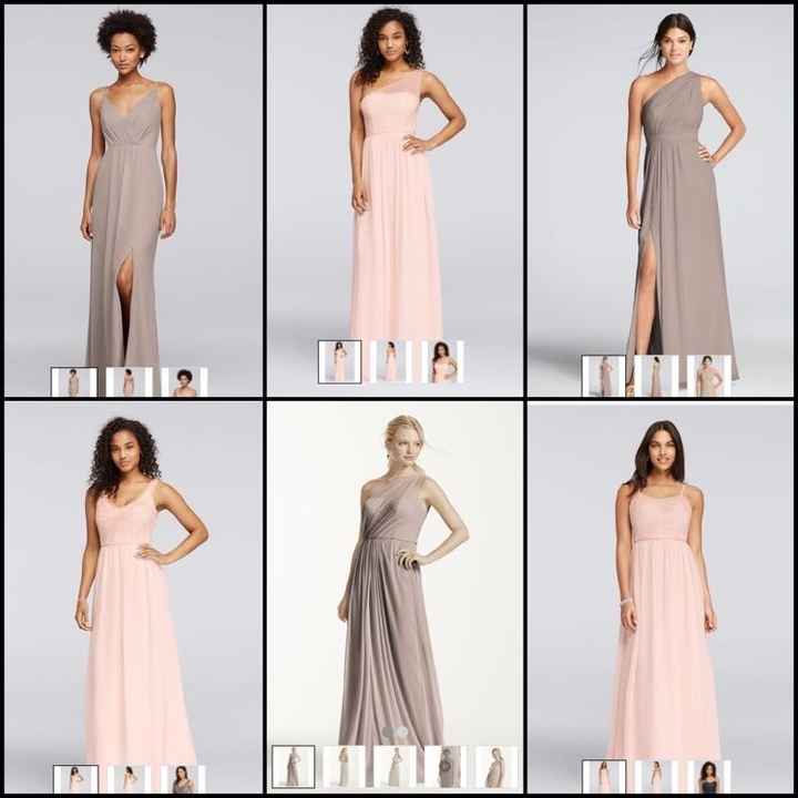 They picked their BM dresses!! Mix&Match