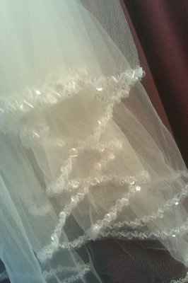 Scattered Rhinestone Veil