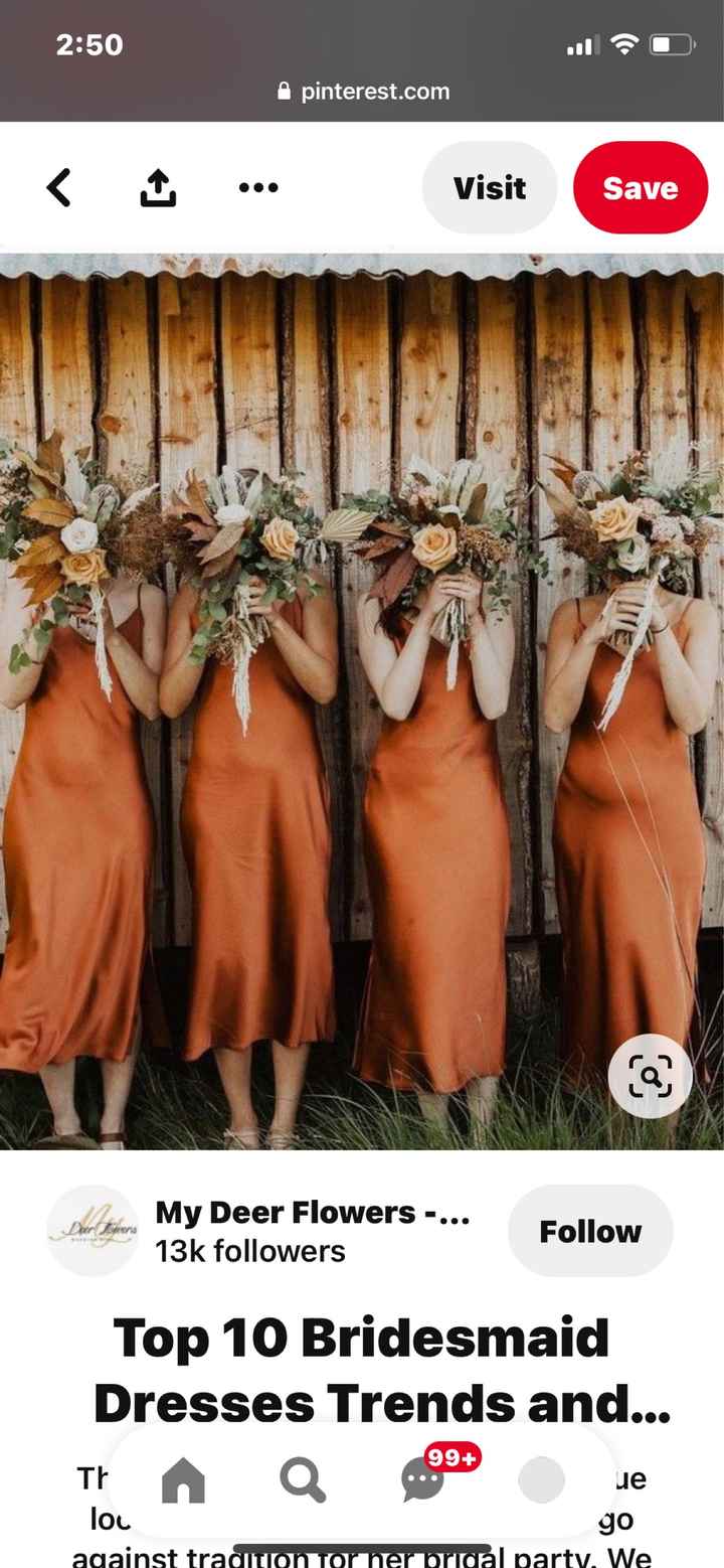 Burnt Orange Bridesmaid Dresses - 1