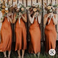 Burnt Orange Bridesmaid Dresses - 1