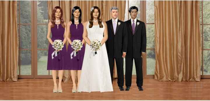 my wedding party.  ok to have groom in lighter color?  pic example inside