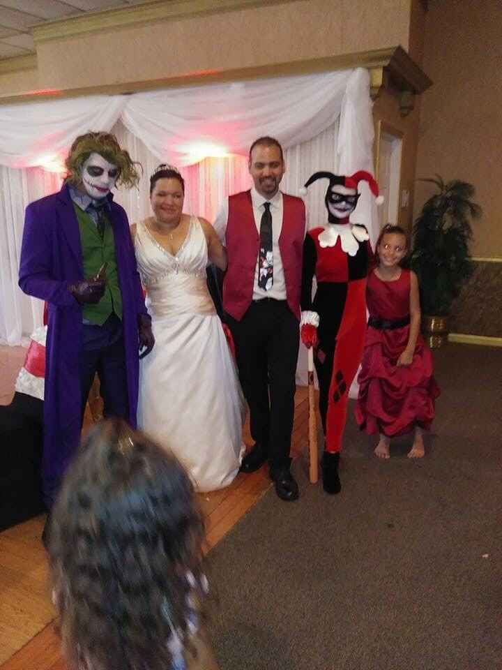 Non Pro BAM!  Harley Quinn Joker Theme wedding