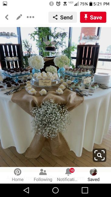 Rustic beach dessert/sweetheart table idea