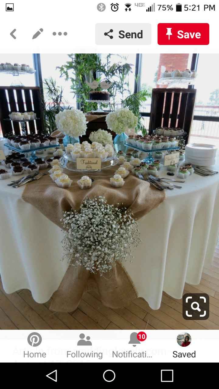 Rustic beach dessert/sweetheart table idea