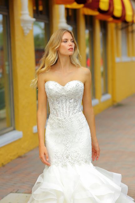 Need help deciding between two wedding dresses! 7