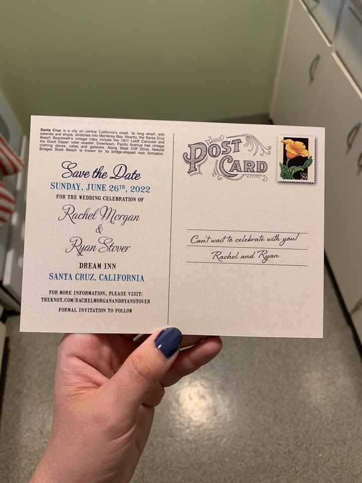 Our Save the Dates just arrived! - 2
