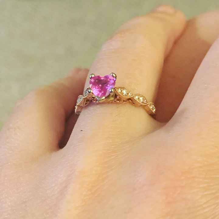 Engagement Rings with colored gemstones - 1