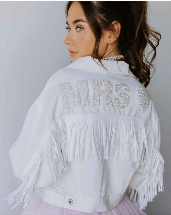 Bridal denim jacket for the Big Day… - 2