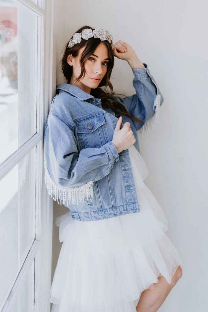 Bridal denim jacket for the Big Day… - 3