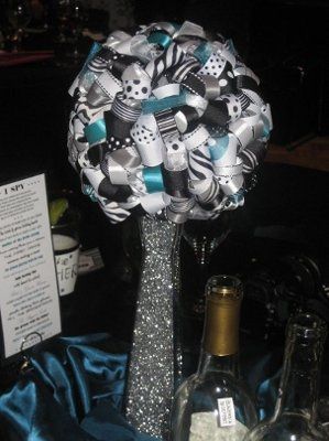 centerpieces diy centerpiece ribbon reception teal weddings decorations weddingbee pomanders action wine pomander those did center colors pieces redneck weddingwire