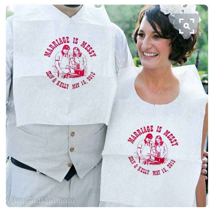 Wedding day bibs