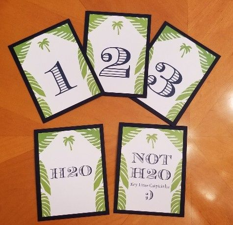 signage (table numbers, etc)