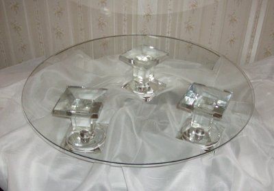 HELP!!  Glass under wedding cake