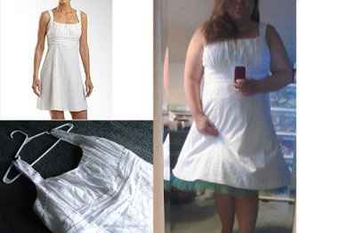 Show me your dress with you vs the model!