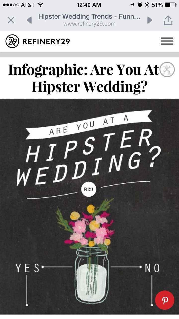 How to tell if you're at a Hipster wedding
