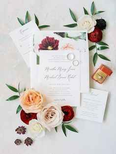 Floral insert for invitations