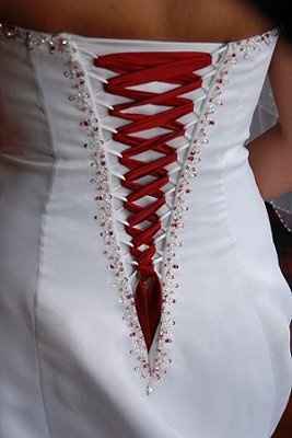 Strings From a Lace Up Back - Sq Knot and Brooche - Thoughts Hayley(others too) - Pics