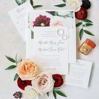 Floral insert for invitations
