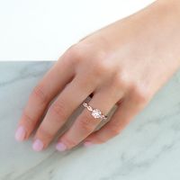 Need help finding a wedding band for side stone engagement ring - 1