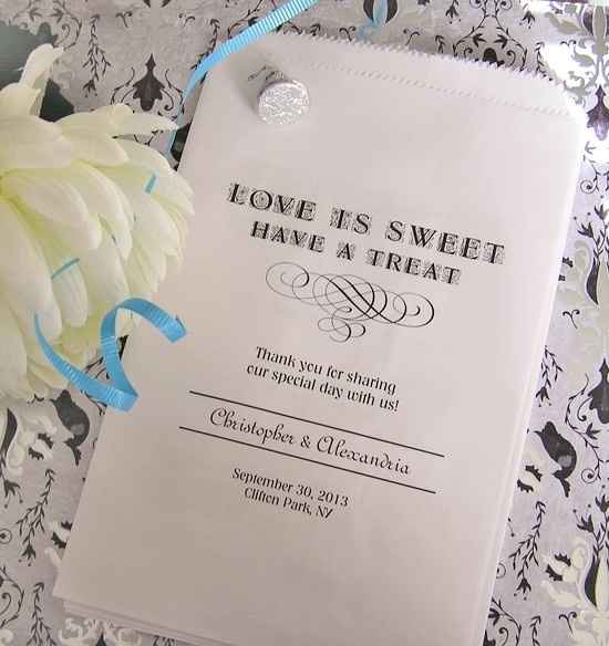 What size favor bags for Candy Buffet?