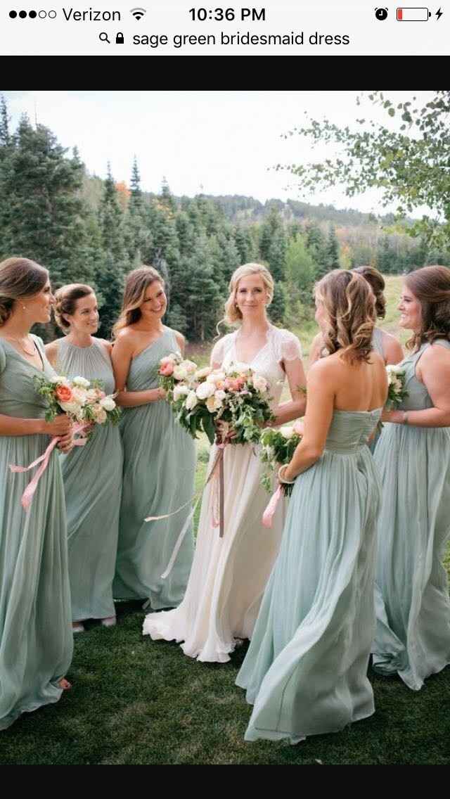 Dusty shale bridesmaid dresses