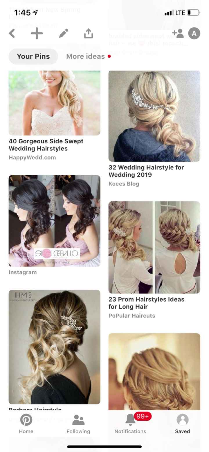 Side swept Wedding hair - 1