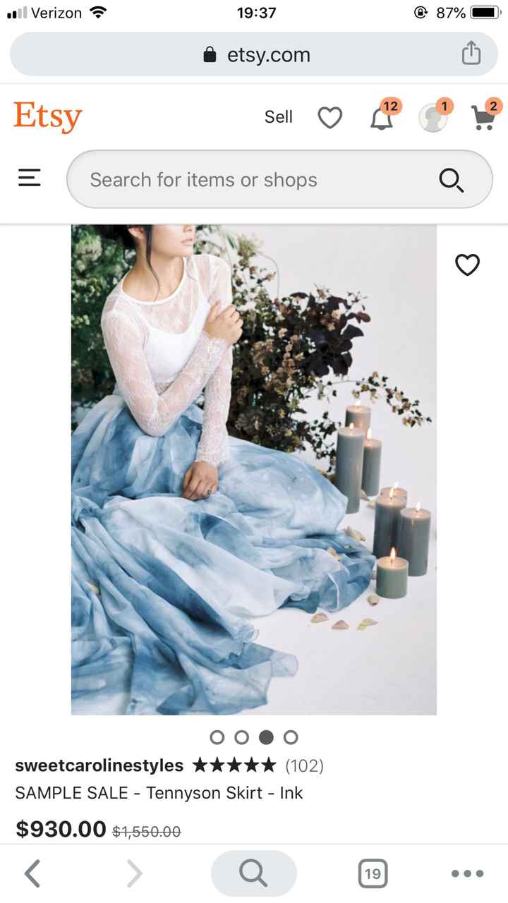 Colored wedding dress/skirt - 1