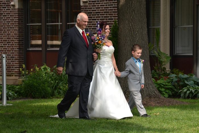 Having 9 year old son walk me down the aisle with my dad? 2