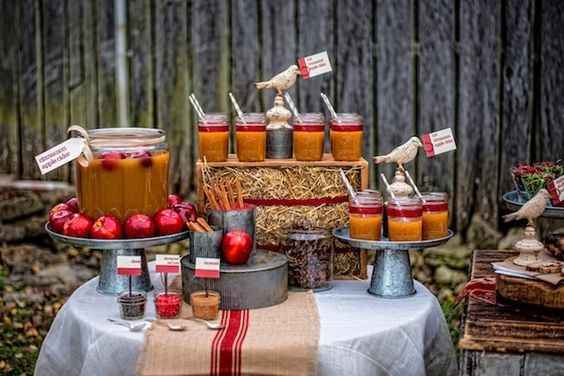 An apple cider bar or signature drink