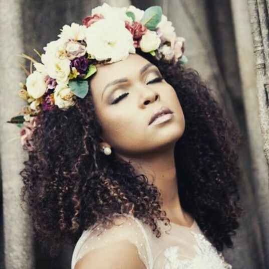 Down with a floral crown