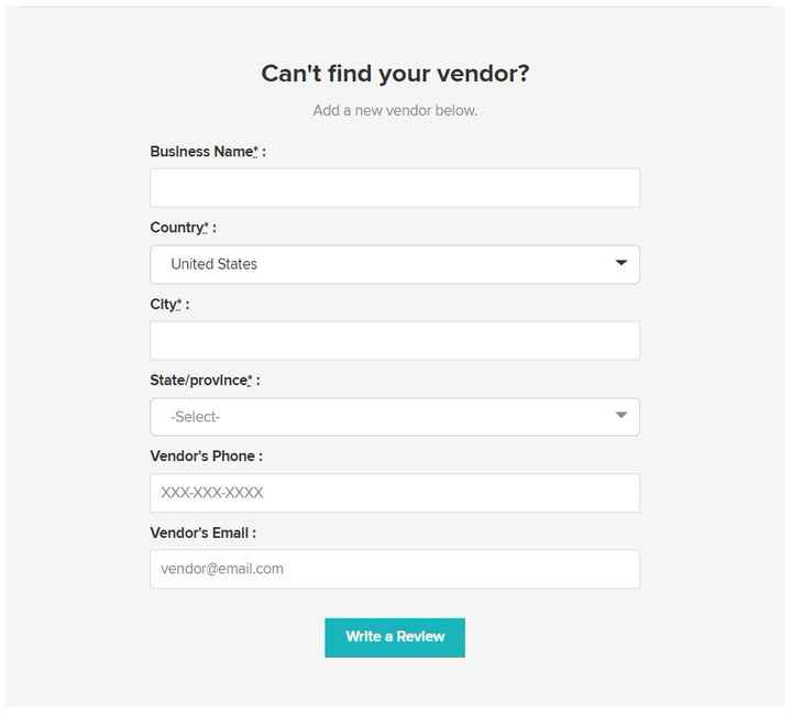 Add a vendor