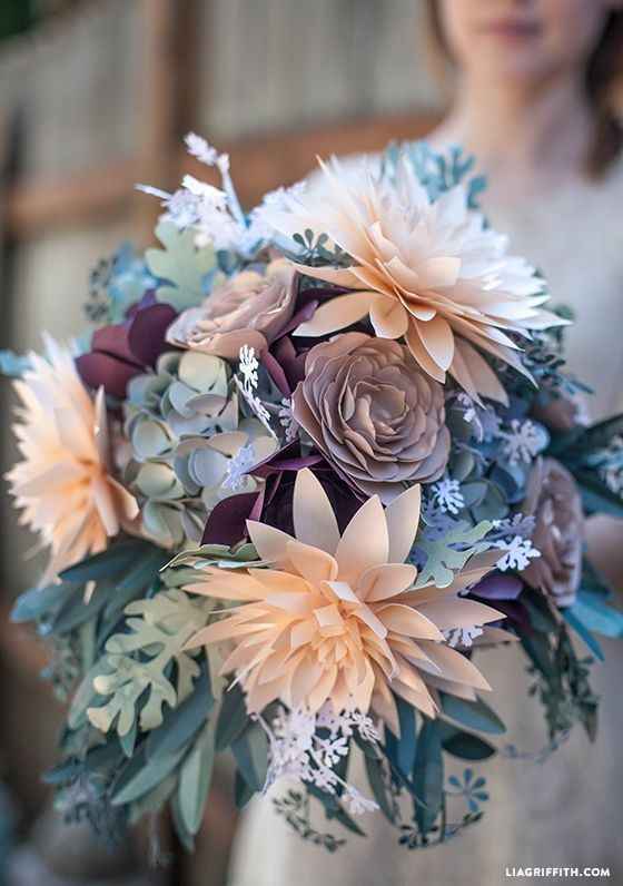 paper flower bouquet {Mypaperandlace}