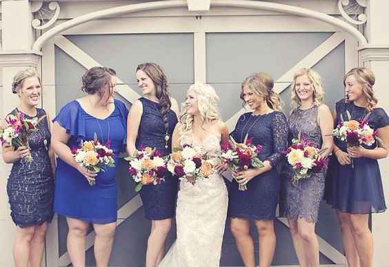 mismatched bridesmaids