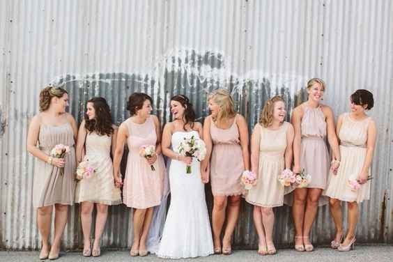 mismatched bridesmaids