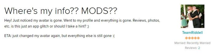 Where's my info?? MODS??