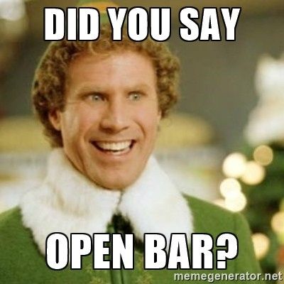 Open liquor bar or champagne toast?